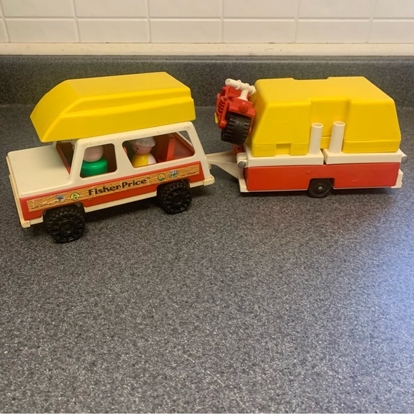 Fisher Price Little People Camper Pop -Up SUV Car People Accessories Vintage - Picture 2 of 4